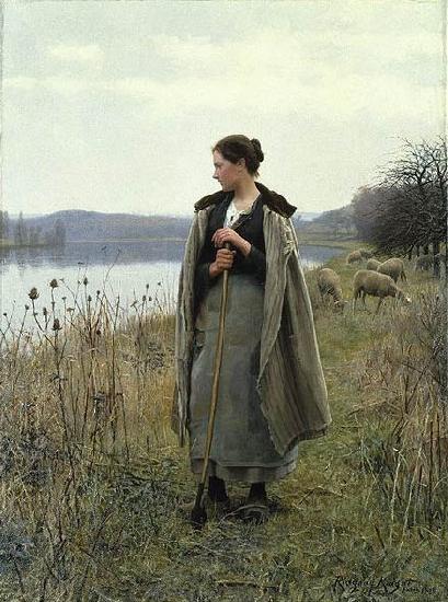 Daniel Ridgway Knight The Shepherdess of Rolleboise oil painting image